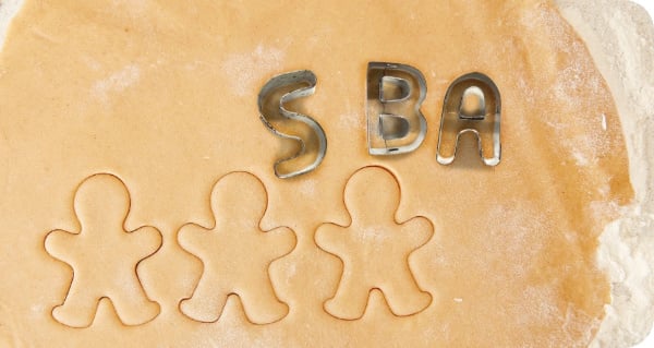SBA Shaped Cookie Cutter on dough